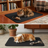 Erdungsmatte Grund im Alltag: neben dem Sofa, im Schlafzimmer und als Liegeplatz für den Hund